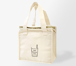 BOXタイプのコットン保冷バッグ