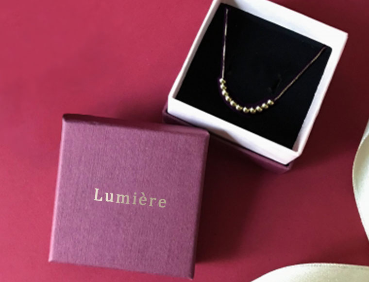 アクセサリー用ギフトボックスの制作イメージ