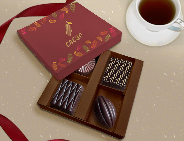 チョコ詰め合わせギフト箱の制作イメージ